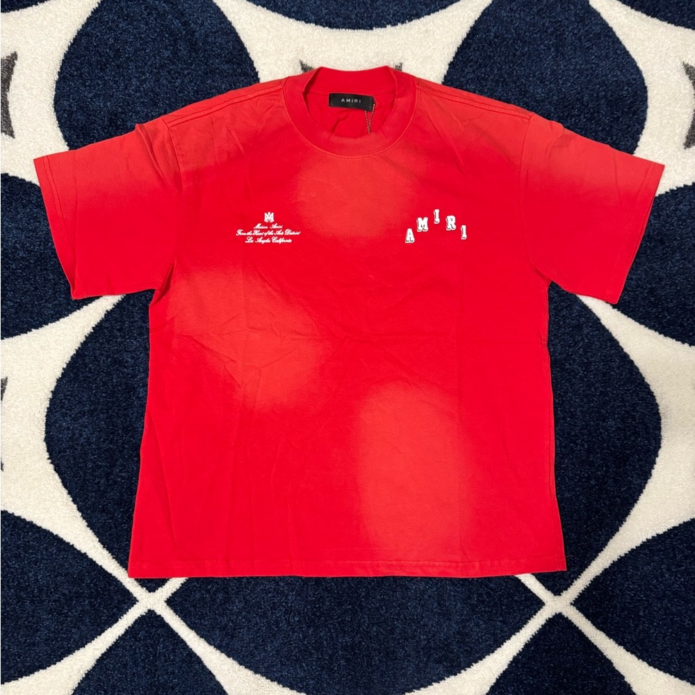 Amiri Collegiate Red Tee Mens Size Small or Medium